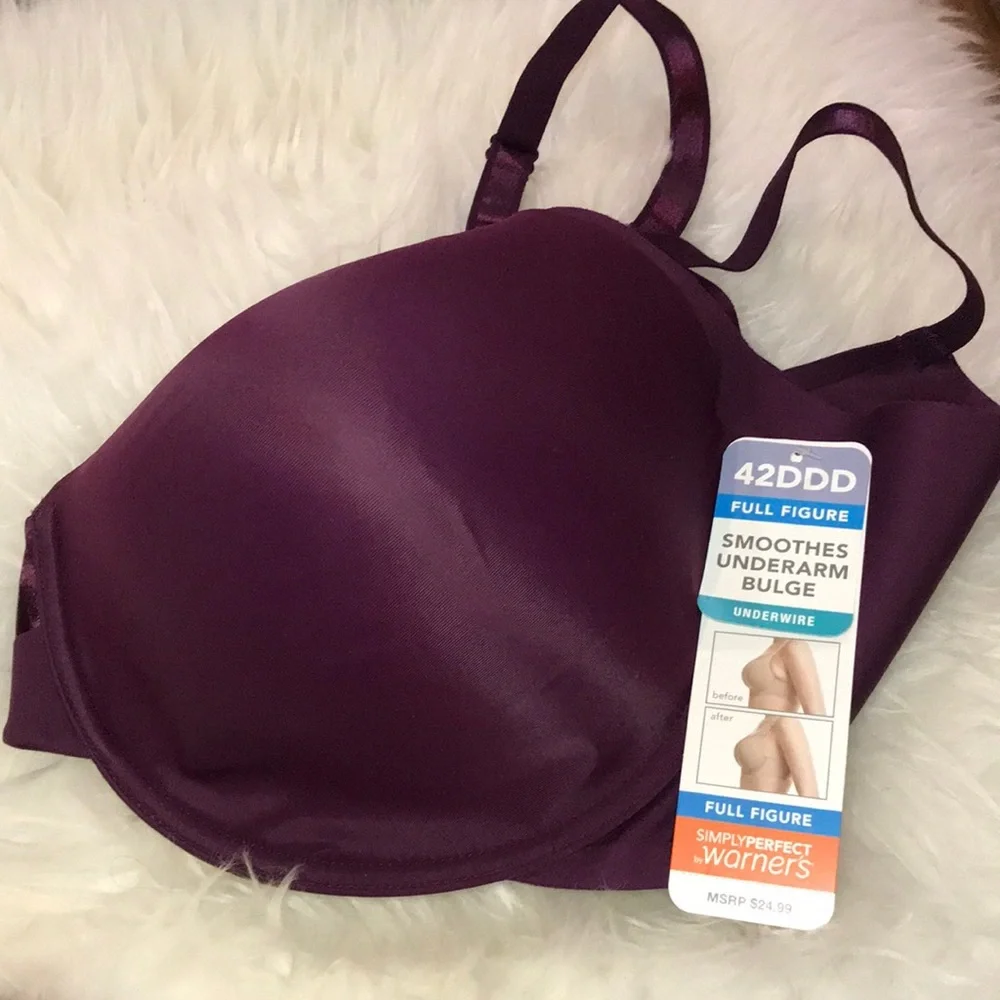 New simply perfect woman 42DDD bra underwire in plum by target - Picture 4 of 9